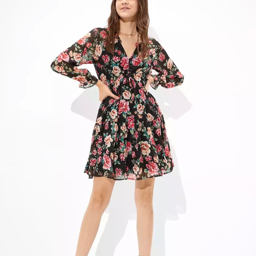 AEO Chiffon Babydoll Dress